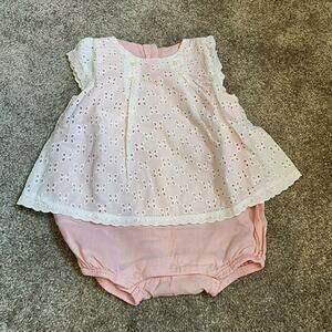 Gymboree Baby Girls Eyelet Romper Sz 3-6M